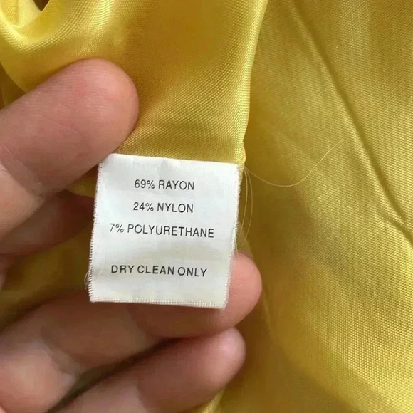 Trina Turk Retro Style Geometric Yellow White Shift Dress - Picture 6 of 9